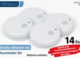 Vivanco: Viererpack Rauchmelder für 14 Euro