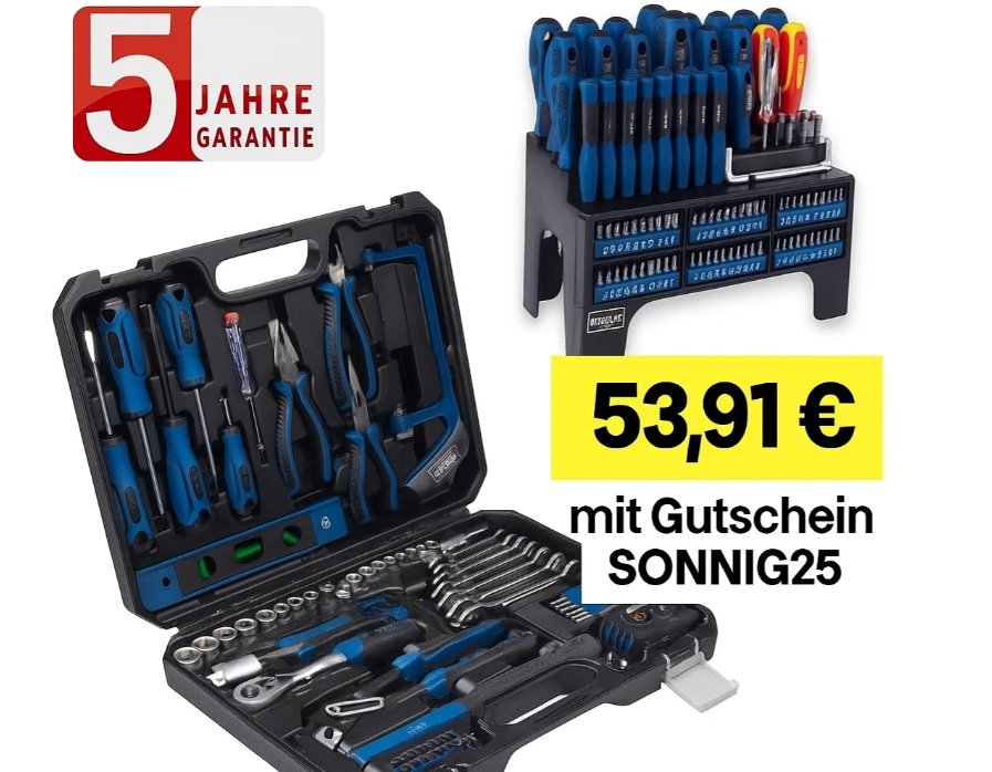 Scheppach: Werkzeugkoffer und Schraubendreherset für zusammen 53,91 Euro