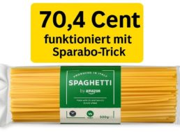 Sparabo: Amazon-Nudeln 10 Prozent unter Aldipreis