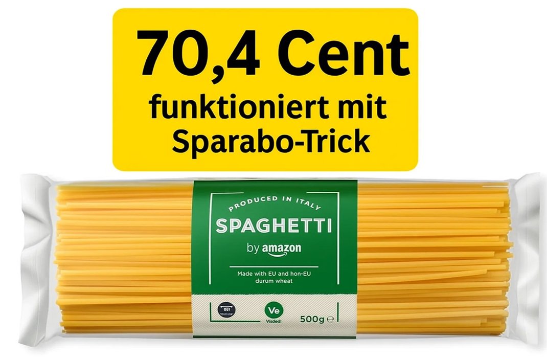 Sparabo: Amazon-Nudeln 10 Prozent unter Aldipreis