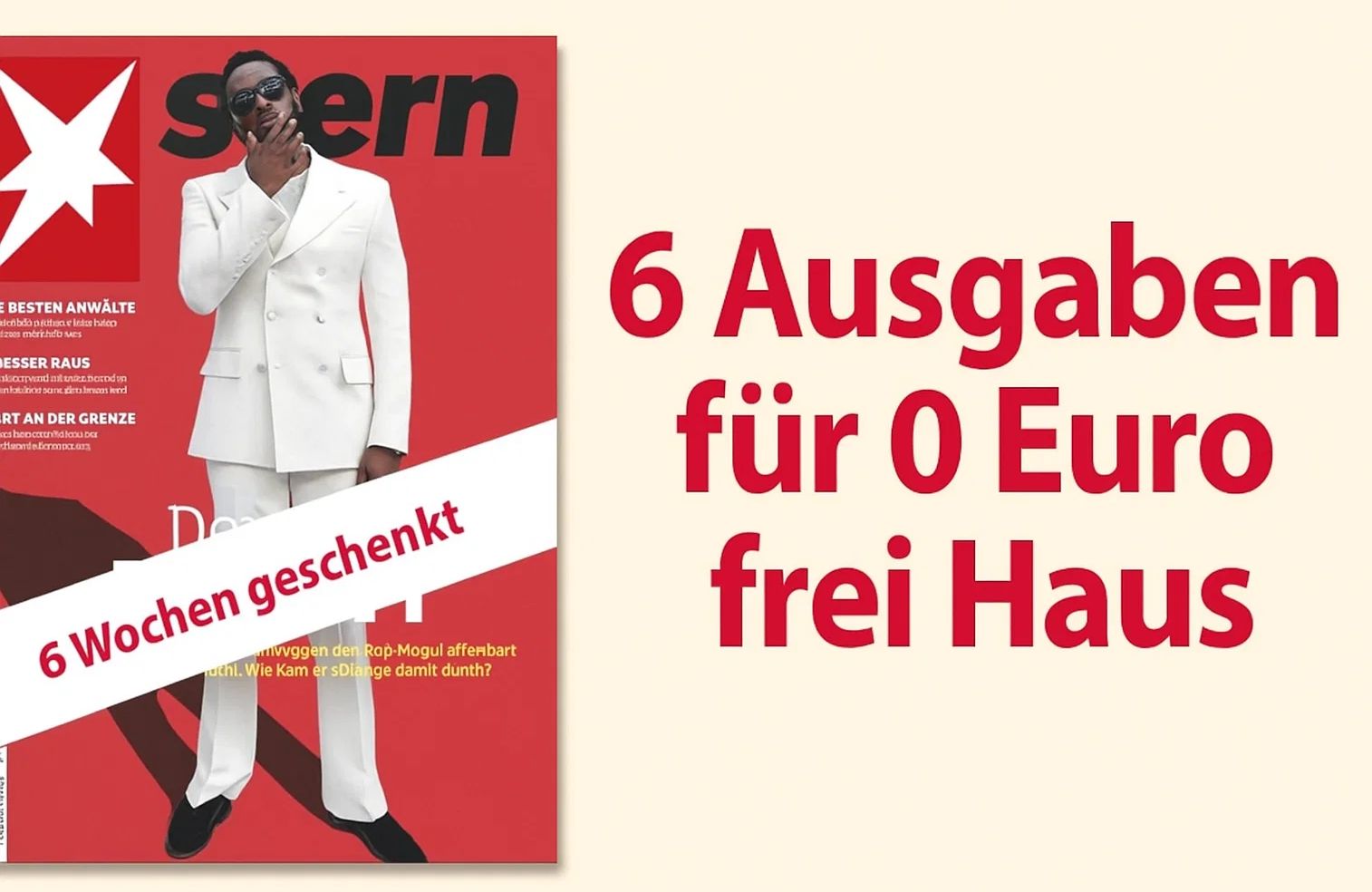 Gratis: "Stern" sechsmal zum Nulltarif frei Haus