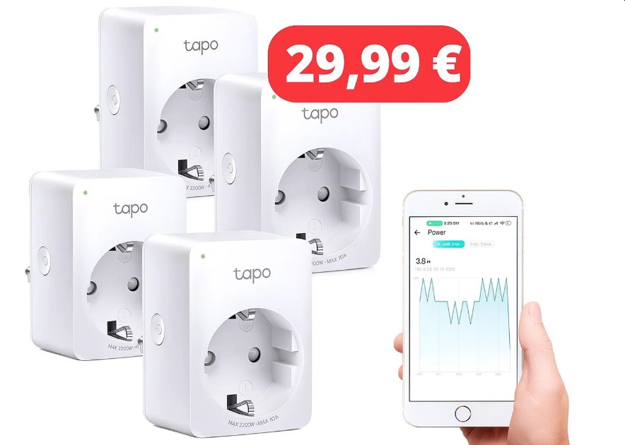 Amazon: Viererpack smarte Steckdosen für 29,99 Euro