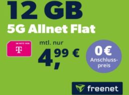 Telekom-Netz: 12 GByte 5G-Daten mit Telefonflat für 4,99 Euro