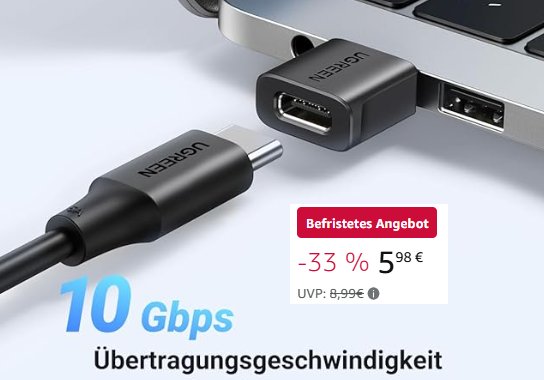 Amazon: Dreierpack USB-C-Adapter für 5,98 Euro