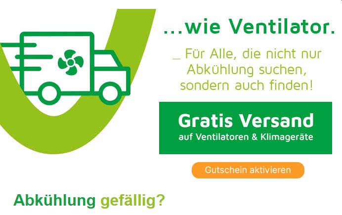 Völkner: Lüfter, Kühlgeräte und Klimaanlagen mit Gratis-Versand