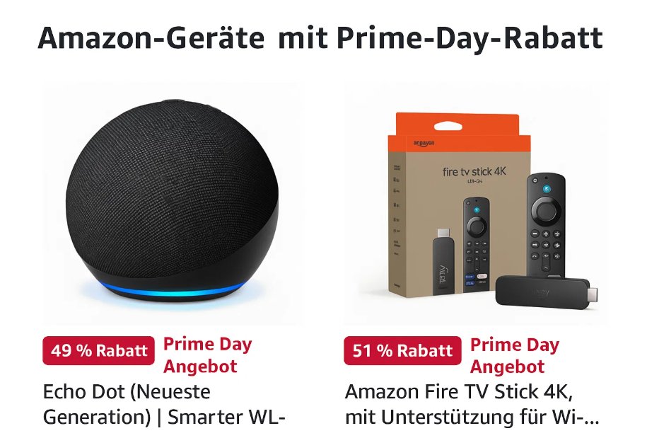 Prime Day: Amazon-Geräte wie Fire TV und Ring zu neuen Tiefstpreisen