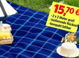 Amazon: 2 x 2 Meter große Picknickdecke für 15,70 Euro