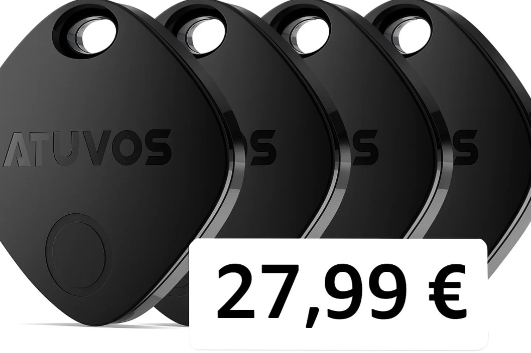 Atuvos: Air Tag Schlüsselfinder im Viererpack für 27,99 Euro