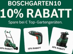 Ebay: Gartengeräte von Bosch mit zehn Prozent Rabatt
