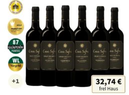 Weinbörse: 6 x goldprämierter „Casa Safra“ aus 2018 für 32,74 Euro