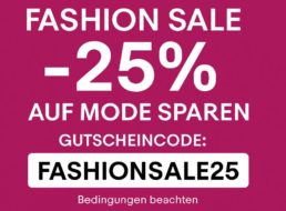 Ebay: 25 Prozent Mode-Rabatt bis Mittwoch