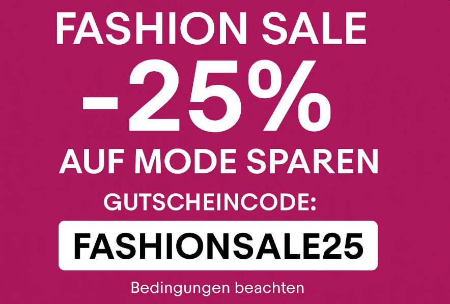 Ebay: 25 Prozent Mode-Rabatt bis Mittwoch