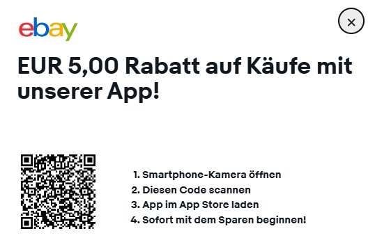 Ebay: 5 Euro Rabatt ab 50 Euro Warenwert für ausgewählte User