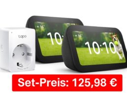 Set: 2 x Echo Show 5 und 1 x smarte Steckdose für 125,98 Euro