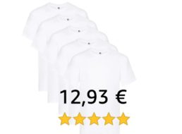 Fruit of the Loom: Fünferpack T-Shirts ab 12,93 Euro