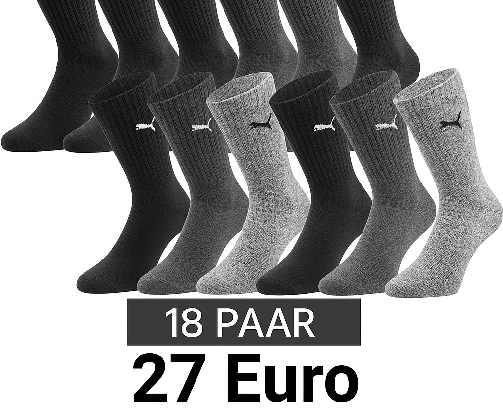 Puma: Sportsocken im 12er-Pack für 27 Euro