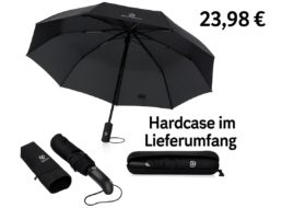Amazon: Bestseller-Regenschirm mit Hardcase für 23,98 Euro