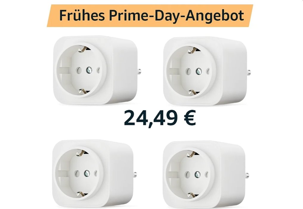 Amazon: Viererpack Alexa-Steckdosen für 24,49 Euro