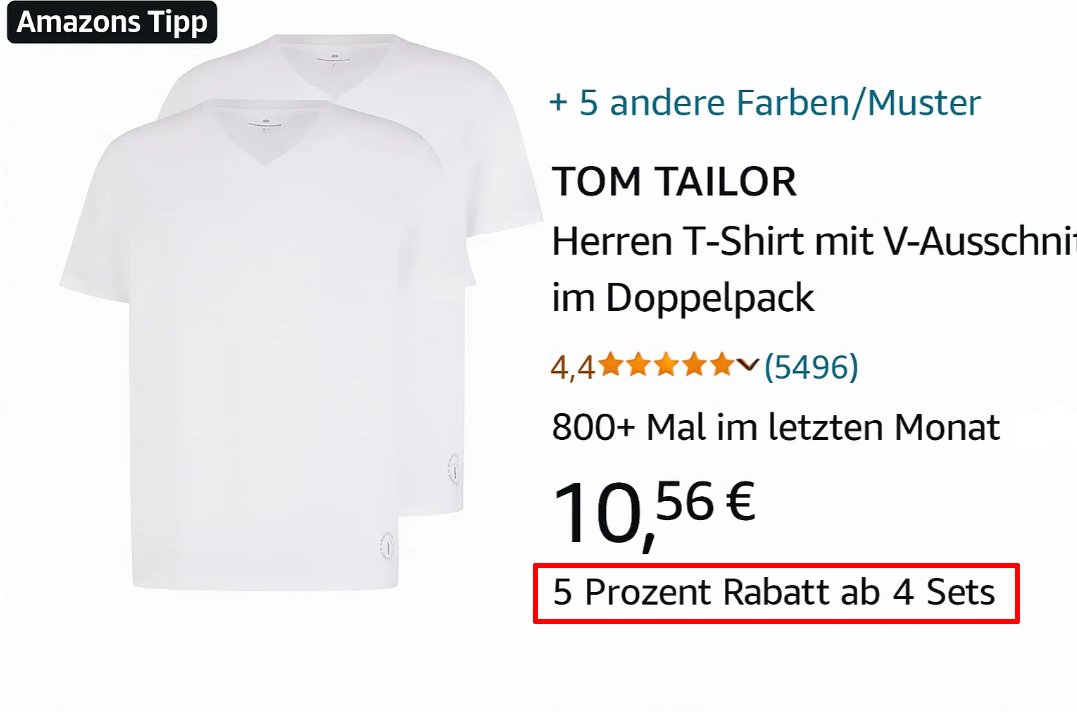 Tom Tailor: T-Shirts im Doppelpack für zehn Euro