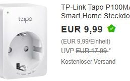 Ebay: „TP-Link Tapo P100MA“ als B-Ware für 9,99 Euro frei Haus