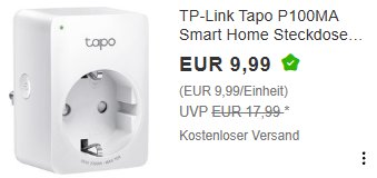 Ebay: "TP-Link Tapo P100MA" als B-Ware für 9,99 Euro frei Haus