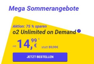 Knaller: Unlimited Data mit 300 Mbit/s für 14,99 Euro