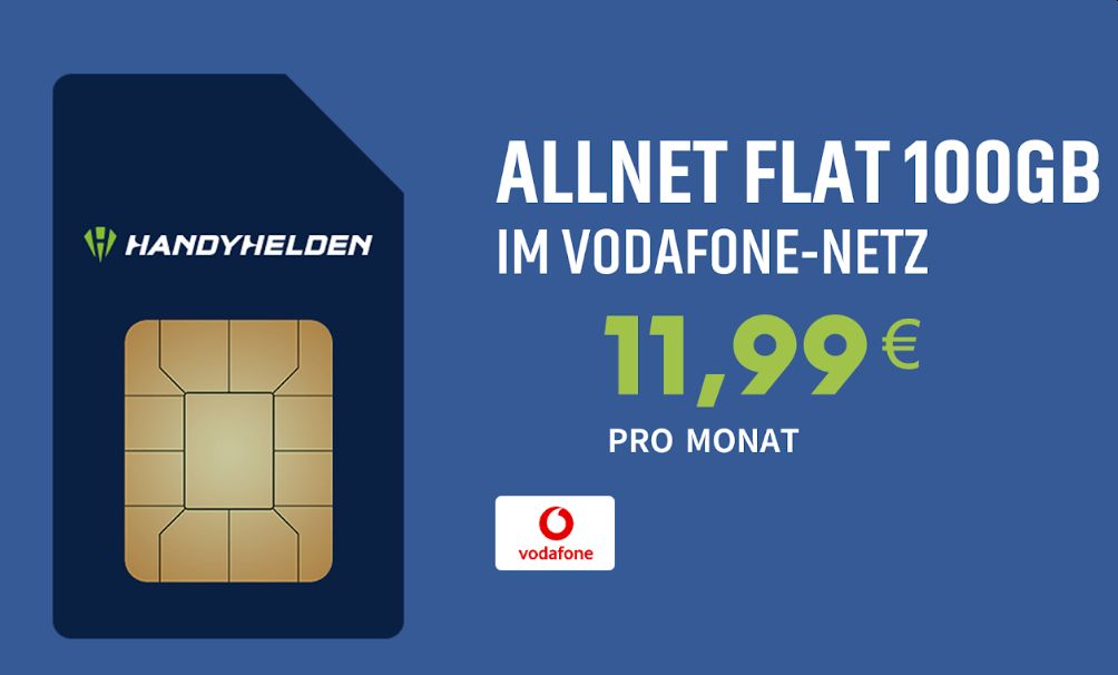 Vodafone-Netz: 100 GByte 5G-Daten für 11,99 Euro, monatlich kündbar