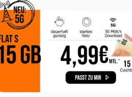 Logitel: 15 GByte 5G für 4,99 Euro mit 15 Euro Cashback