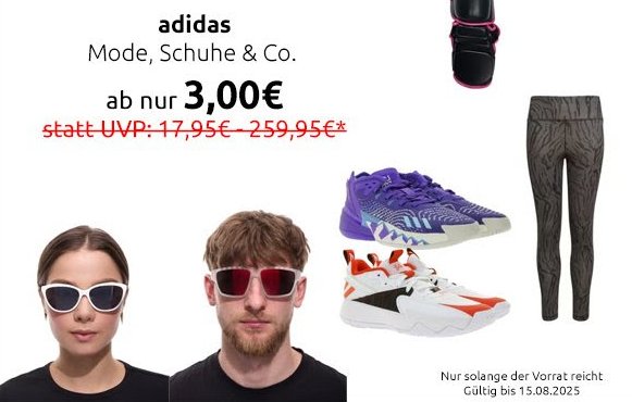 Adidas: Sale bei Outlet46 mit 140 Artikeln unter 15 Euro
