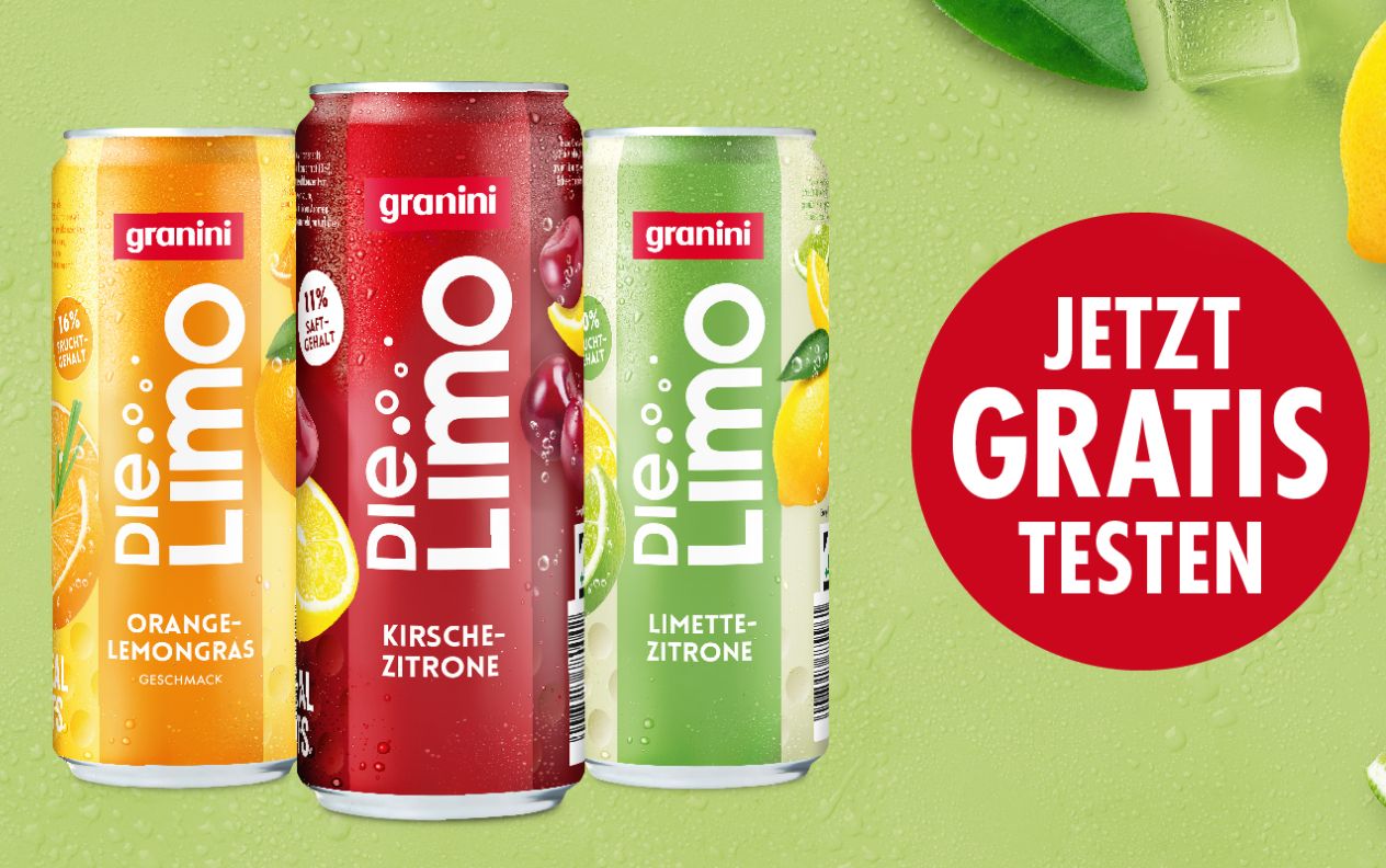 Gratis: "Die Limo" für 0 Euro via Cashback testen
