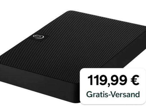 Amazon: Seagate Portable Drive mit 5 TByte für 119,99 Euro