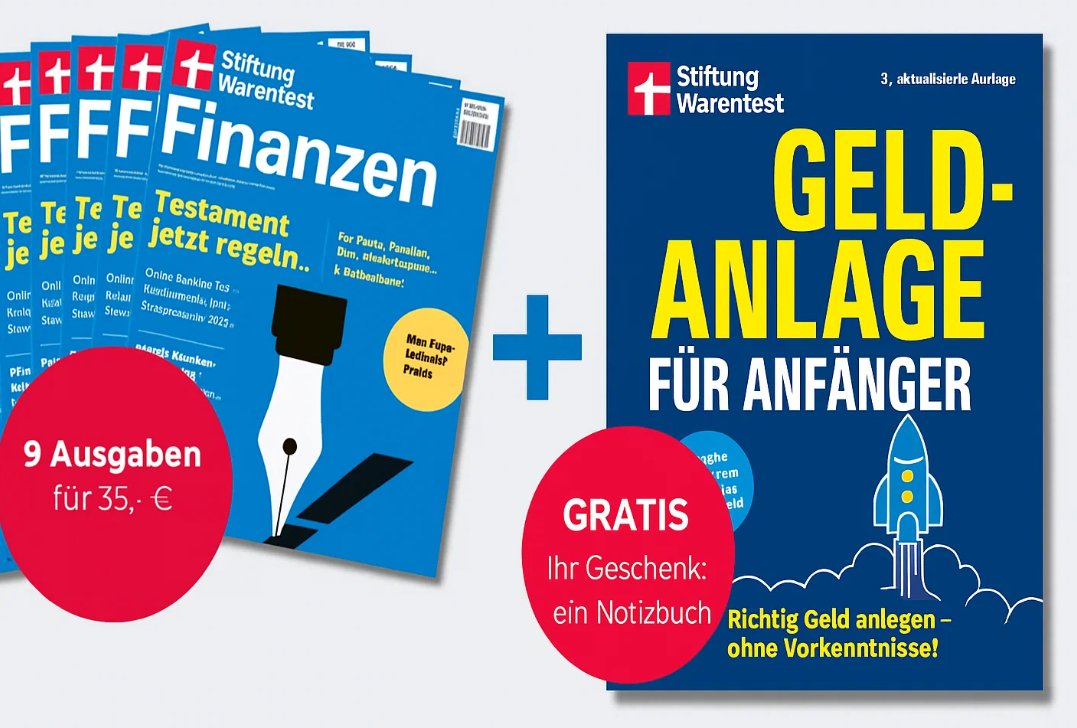 Gratis: Finanzen-Sachbücher zum Probeabo "Finanztest" für 35 Euro