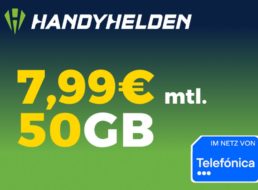 Handyhelden: 50 GByte 5G-Daten für monatlich kündbare 7,99 Euro