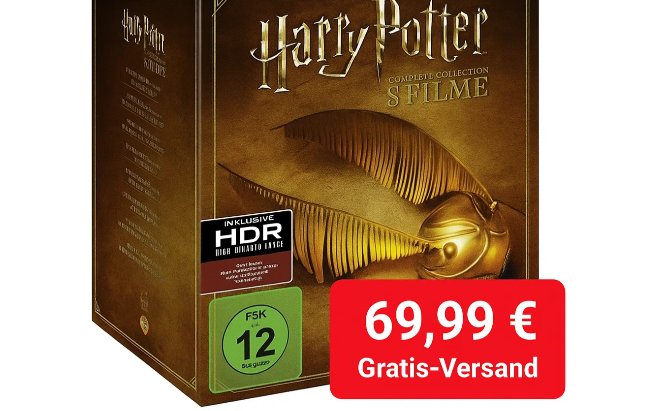 Amazon: "Harry Potter 4K Collection" für 69,99 Euro frei Haus