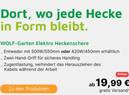 Völkner: Heckenschere von „Wolf Garten“ für 19,99 Euro frei Haus