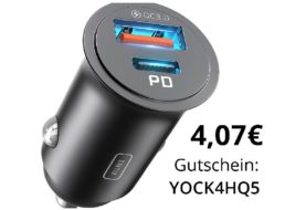 Amazon: KfZ-USB-Ladegerät für 4,07 Euro