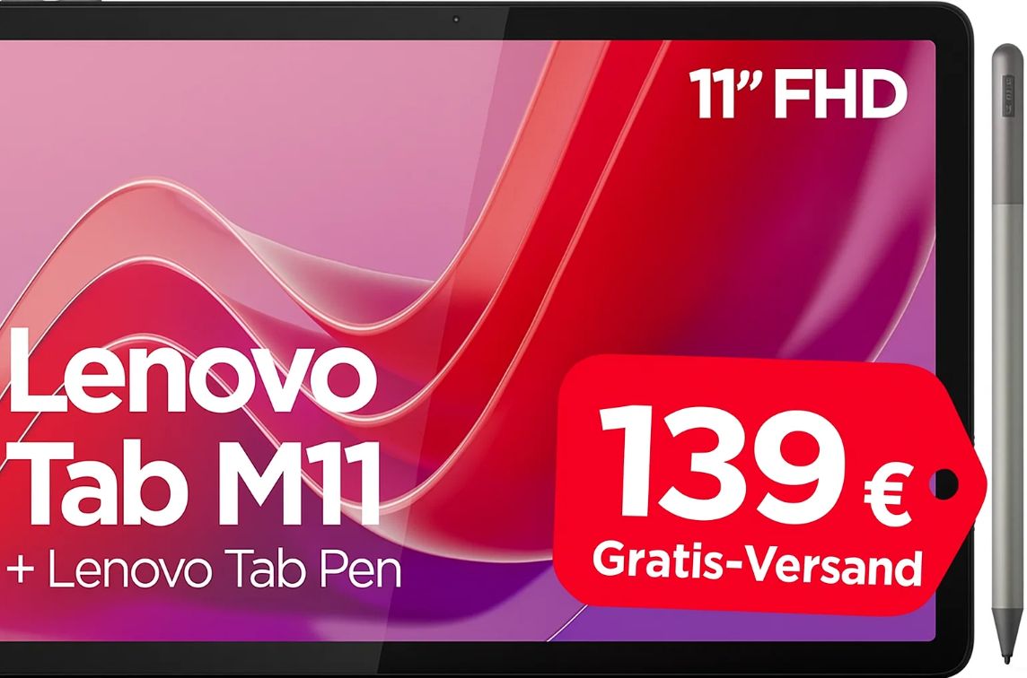 Amazon: Lenovo Tab M11 für 139 Euro frei Haus