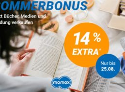 Momox: 14 Prozent Bonus beim Verkauf von Büchern, Medien und Kleidung