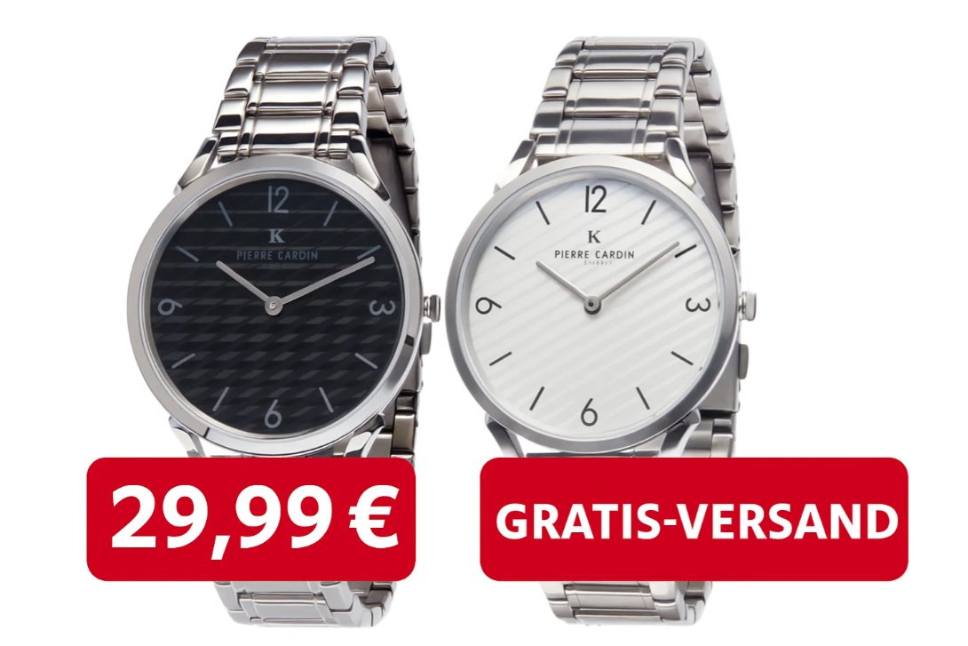 Pierre Cardin: Armbanduhren für 29,99 Euro frei Haus
