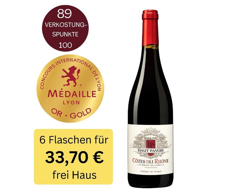 Weinboerse: Goldprämierter "Côtes-du-Rhône" für unter sechs Euro frei Haus