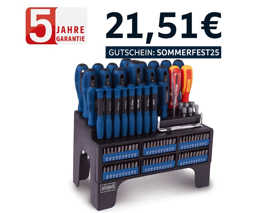 Ebay: Scheppach-Schraubendreherset mit 5 Jahren Garantie für 21,51 Euro