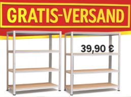 Amazon: Schwerlastregal im Doppelpack für 39,90 Euro frei Haus