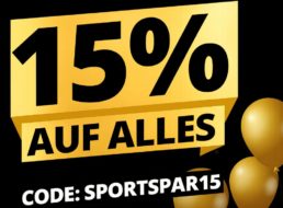 Sportspar: 15 Prozent Rabatt auf alles