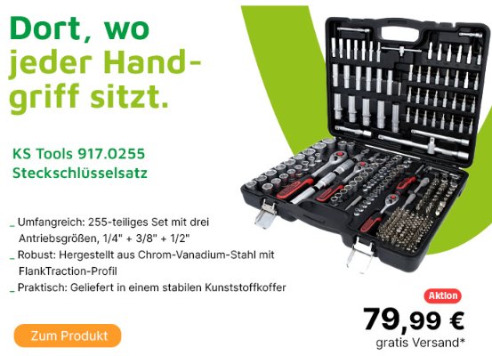 Völkner: KS Tools Steckschlüsselsatz für 79,99 Euro