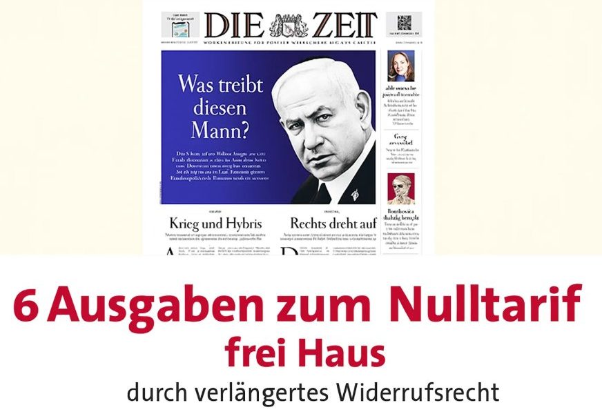 Gratis: "Die Zeit" 6 x zum Nulltarif frei Haus