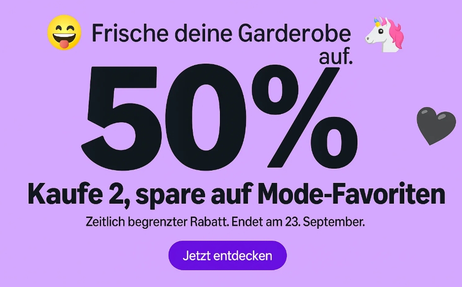 Amazon Haul: 50 Prozent Rabatt beim Kauf von zwei Modeartikeln
