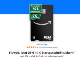 Amazon Visa: 40 Euro Startgutschrift bis 8. Oktober