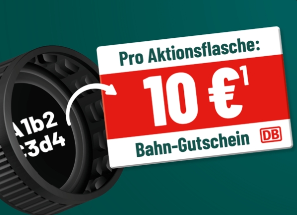 Hohes C: Bahngutschein über 10 Euro in Aktionsflaschen