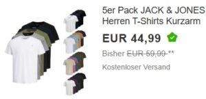 Jack&Jones: 5er-Pack Shirts für 44,99 Euro frei Haus bei Ebay