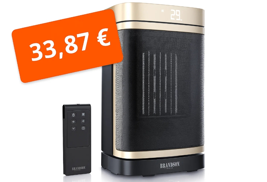 Amazon: Keramik-Heizlüfter mit Eco-Modus für 33,87 Euro